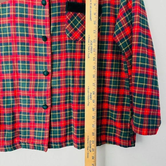 Victorias Secret Country Vintage Plaid Red and Green Pajamas Set Women’s Size XS - Picture 8 of 12
